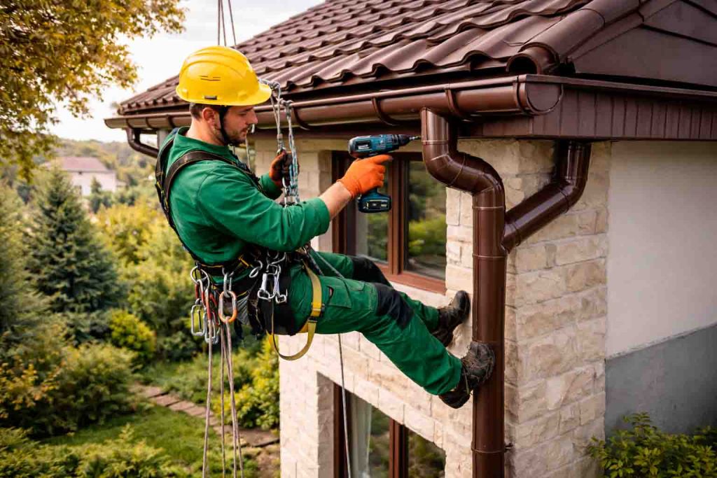 Нюансы водосточной системы: монтаж, ошибки и цена — Промышленный альпинизм АЛЬП96